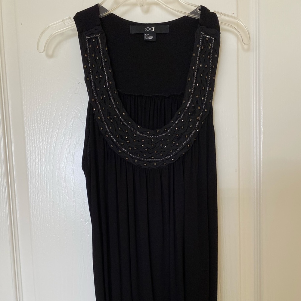 Forever 21 sleeveless top, black, size small